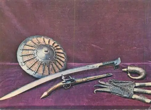 Postcard History Museum of Transylvania Oriental weapons 16th-17th century