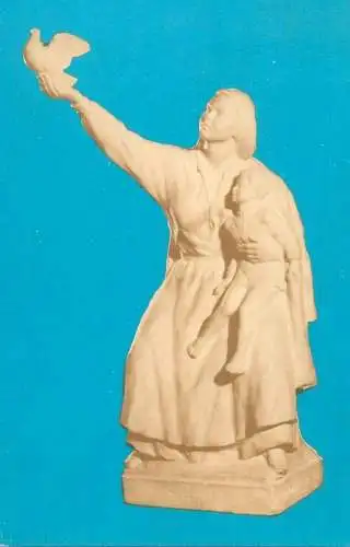 Fine Arts Postcard "Pace" Ion Jalea sculpture