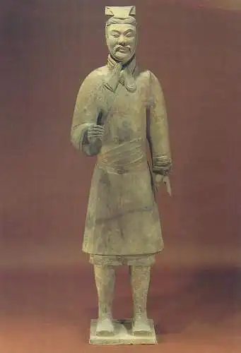 Fine Arts Postcard East Asian Museum Stockholm soldier in battle dress Qin Shihuangs Lintong Shaanxi