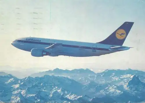 Postcard Lufthansa Airbus A310