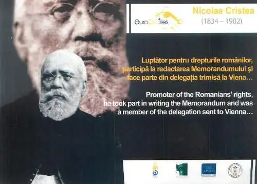 Postcard Nicolae Cristea advocate for the Romanians' rights