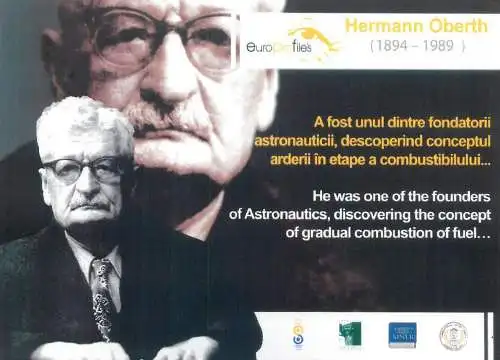 Postcard Hermann Oberth astronautics science pioneer