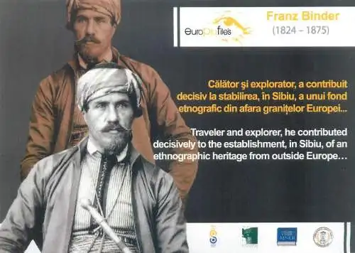 Postcard Franz Binder traveler and explorer