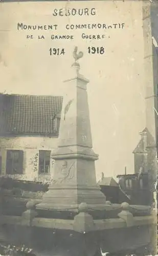 Sebourg monument commemoratif de la Grande Guerre 1914 - 1918