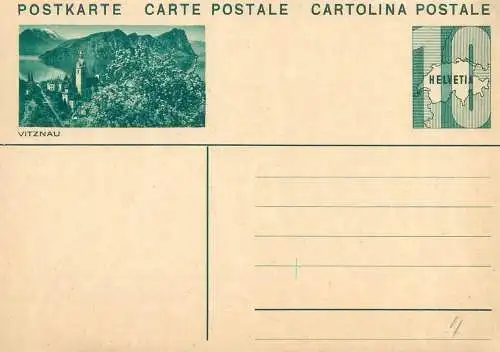 Suisse entier postal postal stationery postcard Vitznau unused