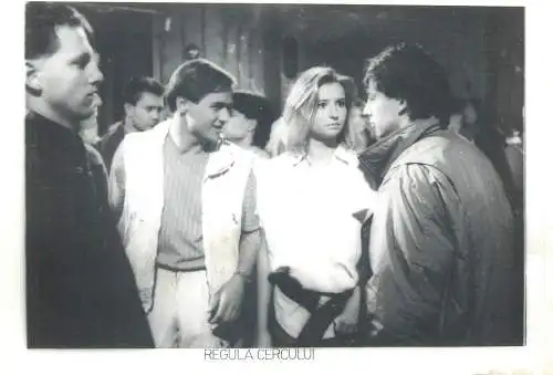 Cinema history film actors movie scene photo ca. 12 x 17 cm Romania the circle rule