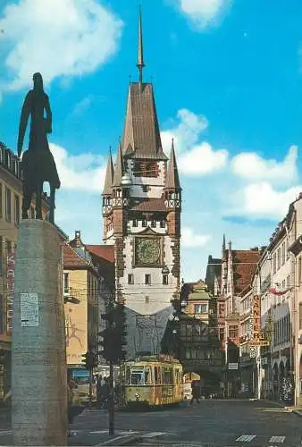 Postcard Germany Freiburg im Breisgau Martinstor