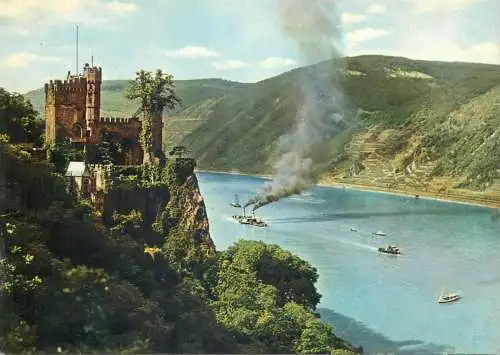 Postcard Germany the Rhine Rheinstein Castle