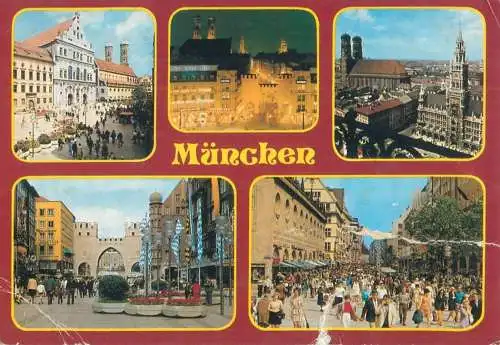 Germany Postcard Munchen several aspects and sites