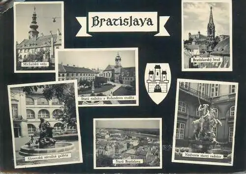 Postcard Slovakia Bratislava multi view