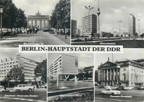 Postcard Germany Berlin multi view 1977