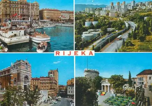 Postcard Croatia Rijeka multi view