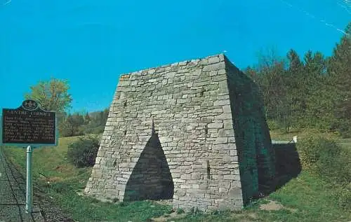 Postcard USA PA Centre furnace along route 545 NE State College 1974