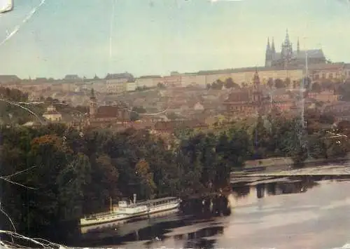 Postcard Czech Republic Prague castle