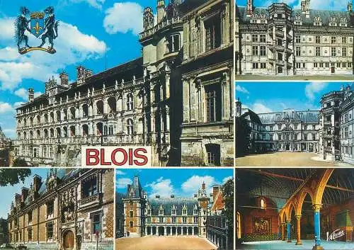 Postcard France Blois multi view