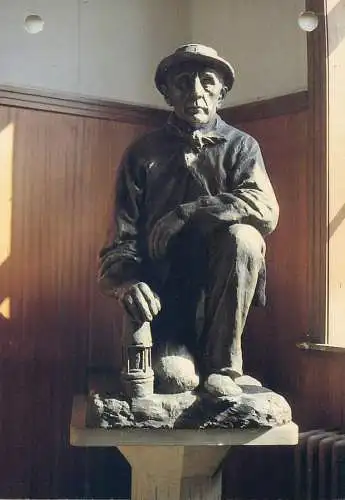 Postcard Le Mineur statue