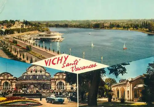 Postcard France Vichy multi view