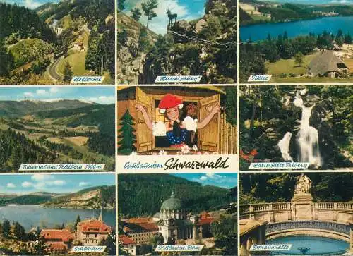Postcard Germany Black Forest mountains schwarzwald multi view