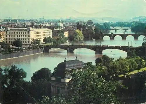 Postcard Czech Republic Prague Bridges 1973