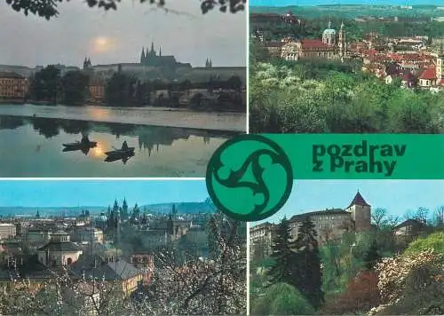 Postcard Czech Republic multi view Prague 1978