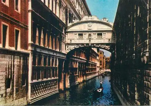 Postcard Italy Venice sighs bridge