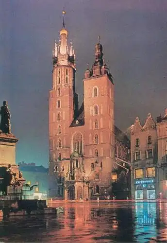 Postcard Poland Kraków cathedral