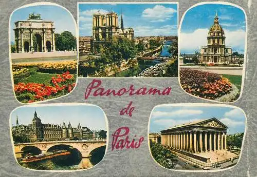 Postcard France Paris multi view