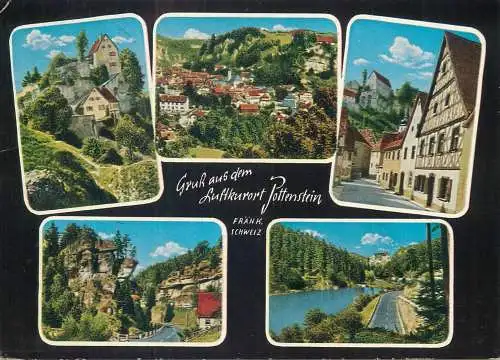 Postcard Germany Grub aus dem Luftkurort Pottenstein multi view