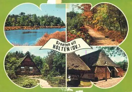 Postcard Nehterlands Groeten uit Holten multi view