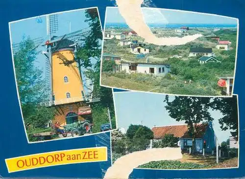 Postcard Nehterlands Ouddorp aan Zee multi view