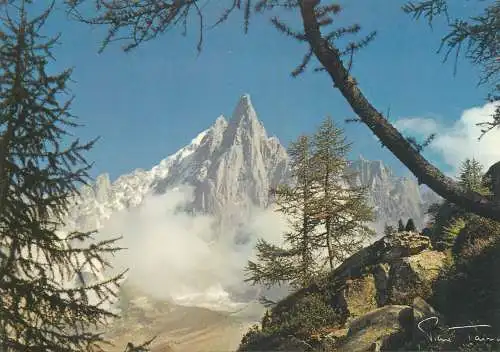 Postcard France Sallanches paysage de montagne Pierre Tairraz signed photo