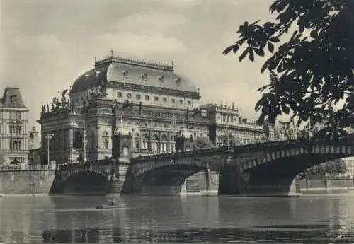 Postcard Czech Republic Prague National theatre 1964