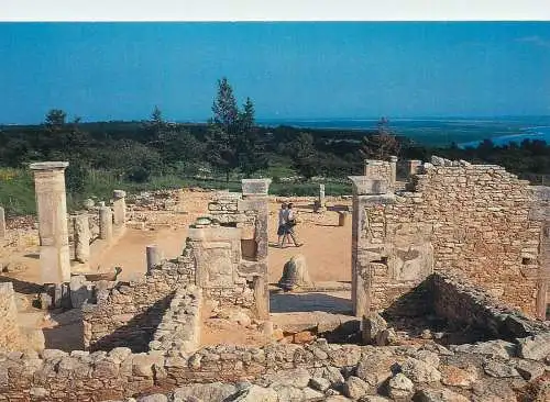 Postcard Cyprus ruins Curium area
