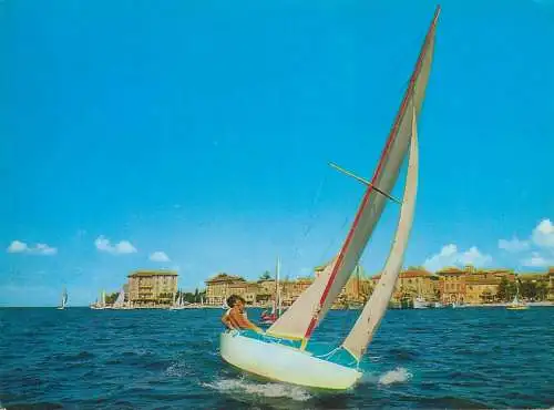 Postcard Croatia nautical sport sailboat 1968