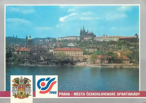 Postcard Czech Republic Prague castle 1985