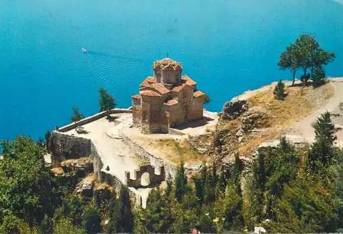 Postcard Albania Macedonia Ohridsko jezero lake