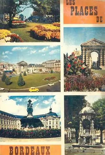 Postcard France Bordeaux et ses places multi view