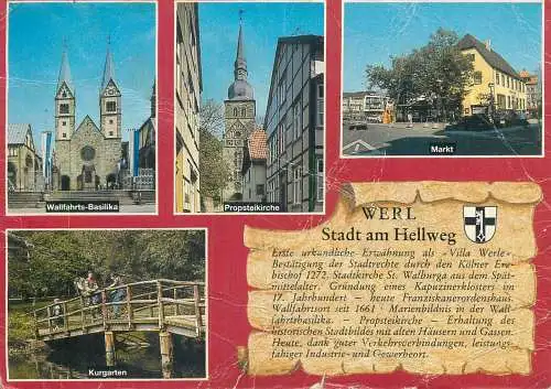 Postcard Germany Werl Stadt am Hellweg multi view
