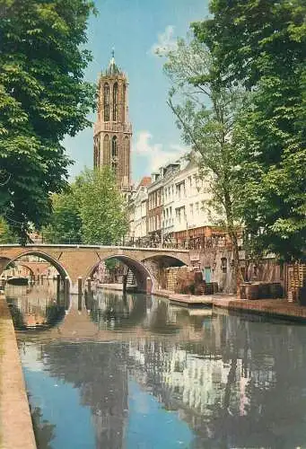 Postcard Netherlands Utrecht Hamburgerbrug