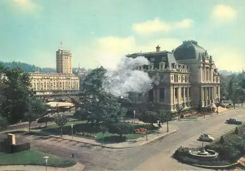 Postcard Switzerland Lausanne Palace of the Cantonal Court of Justice and the Bel' Air Tower