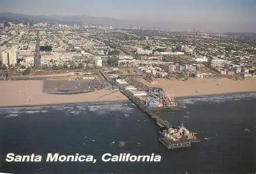 Postcard USA Santa Monica pier CA California 2000