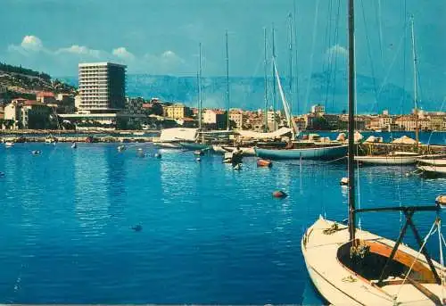 Postcard Croatia Split harbour 1965