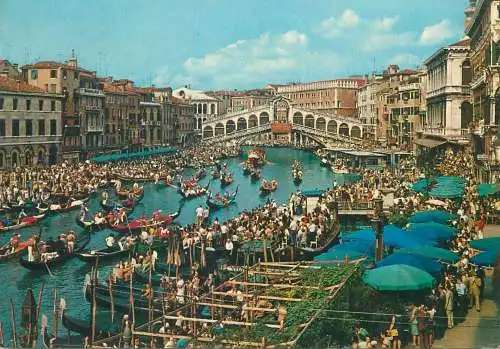 Postcard Italy Venice Canal Grande historical regatta 1978