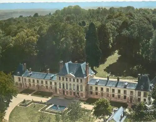 Post card France Noyers Eure le Chateau maison de convalescence vue aerienne
