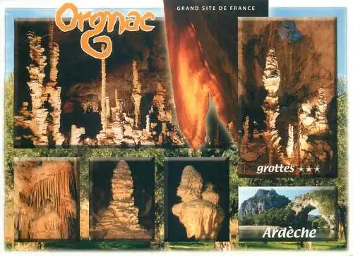 Post card France Organc Ardeche la grotte multi view
