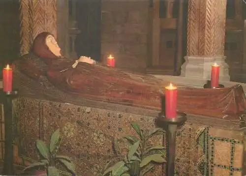 Post card Israel Jerusalem Dormiton Abbey Crypt Memorial of the Holy Virgin's Maria death
