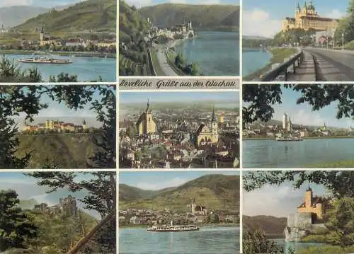 Austria multi view Post card Herzlicher Grusse aus der Wachau
