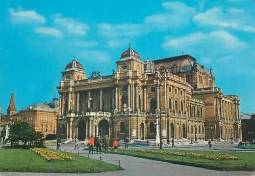 Postcard Croatia Zagreb theatre