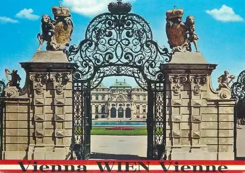 Postcard Austria Wien Schloss Belvedere