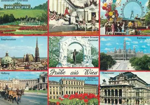 Postcard Austria Wien multi view